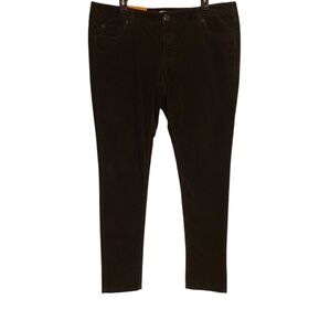 Mossimo Black Skinny Slim Fit Lowrise Corduroy Pants Plus Sz 17 NWT